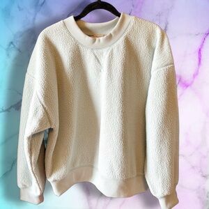 Davina Pullover Fleece-Like Top Mint Green size Large